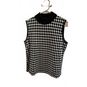 Vintage Checkboard Sweater Vest